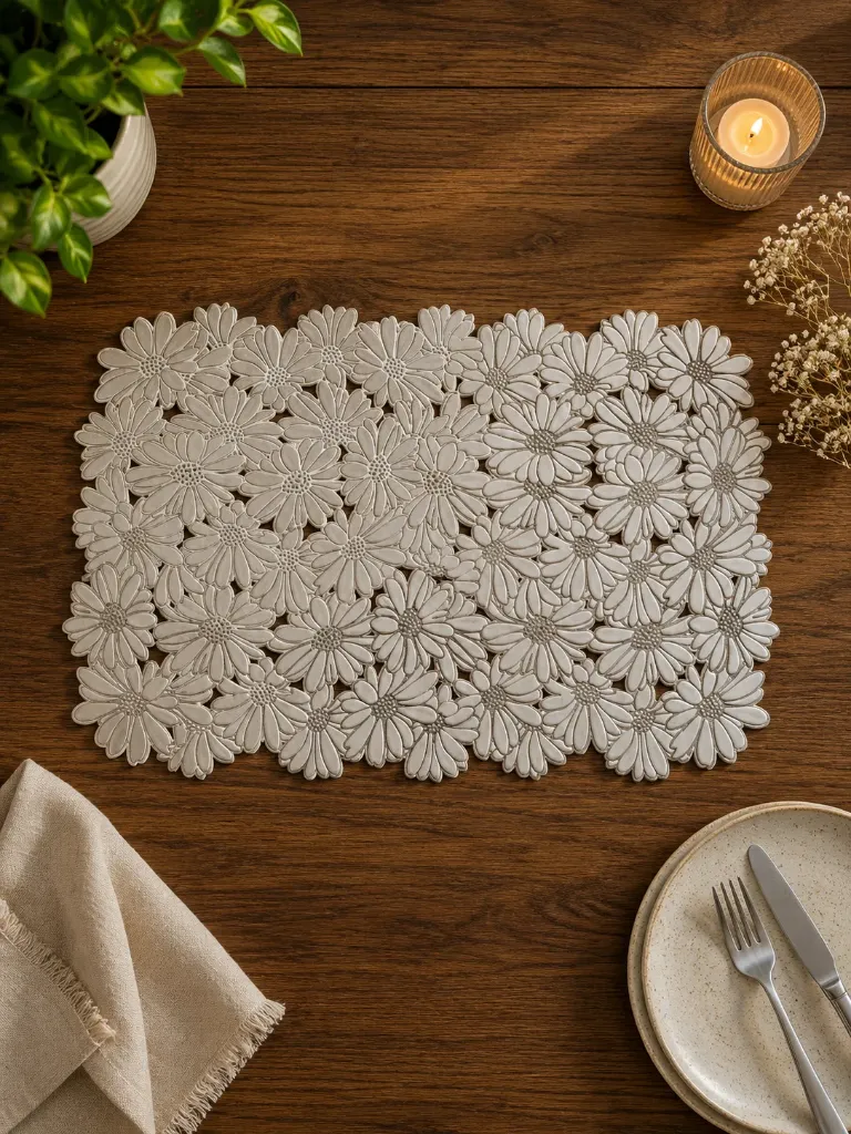 White Daisy Premium Exclusive Table Mat