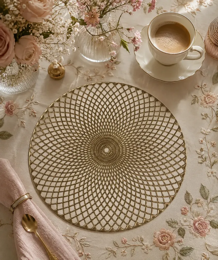 Royal Gold Lattice Exclusive Table Mat