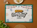 VI Celebration Birthday Disposable Table Mat