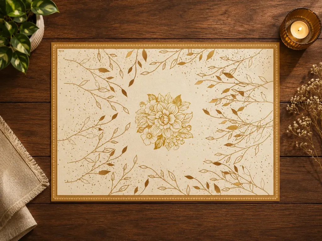 VI Floral Elegance PVC Table Mat